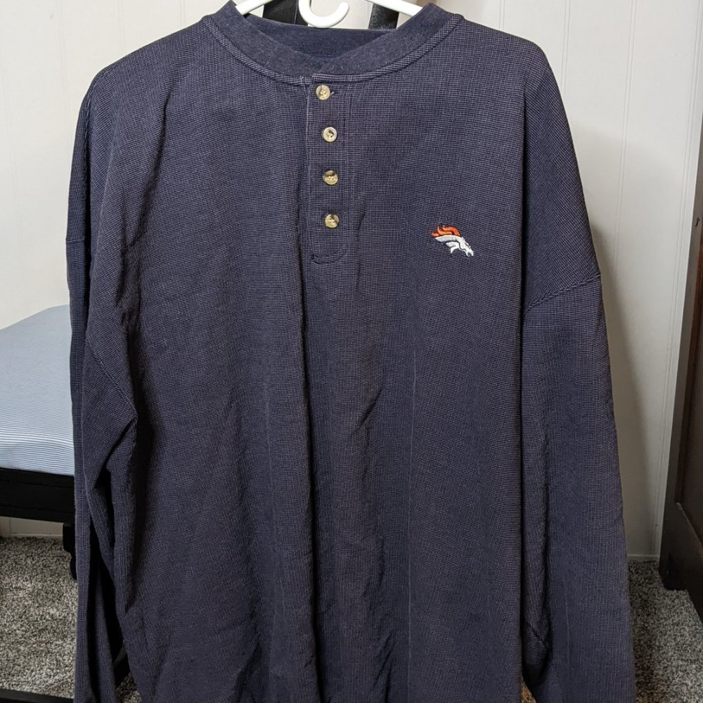 Denver Broncos Long Sleeve Henley - Picture 4 of 5